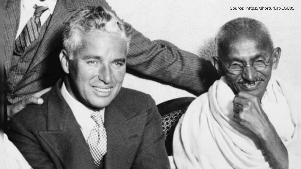 Mahatma Gandhi and Charlie Chaplin