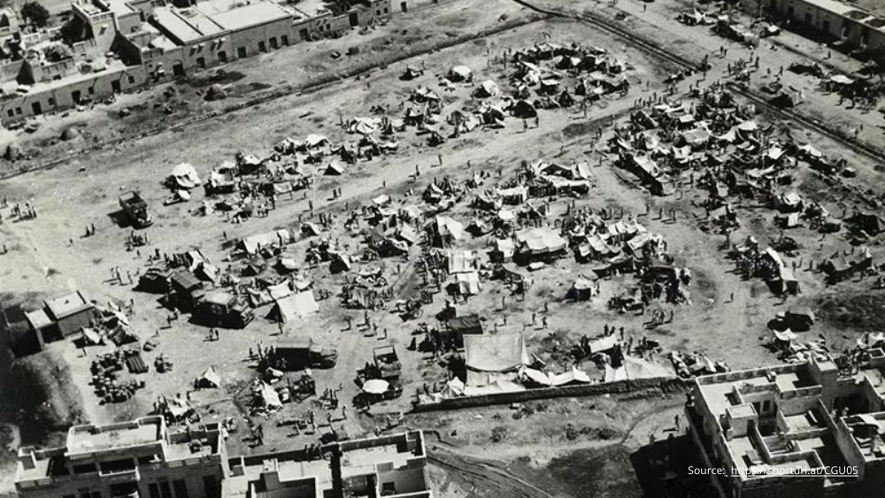 Refugee camp in 1947 near The Nehru Memorial Library