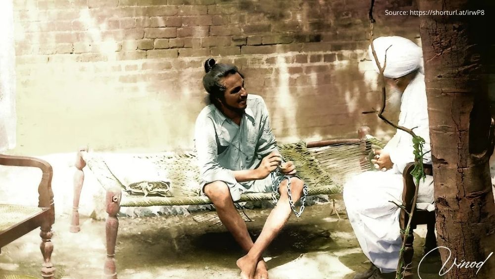 Bhagat Singh's last surviving picture in jail before being hanged.